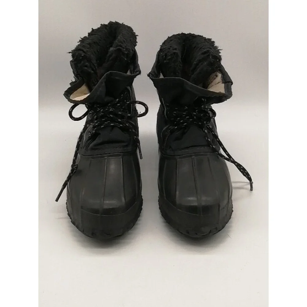 LaCrosse Boots Mens Black 10 Fiberglass Shank Duck Shoes Rubber Lined